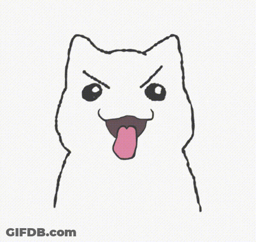 Cat With Whack Speech Bubble GIF