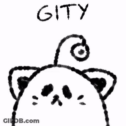 Cat With Word Kitty GIF