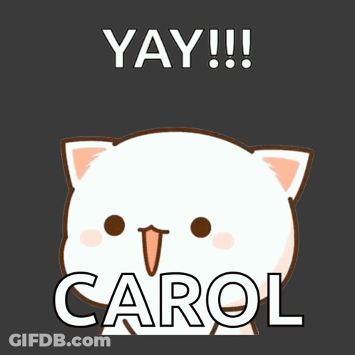 Cat With Words Yay Carol GIF