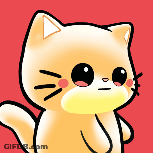 Cat With Yellow Nose GIF