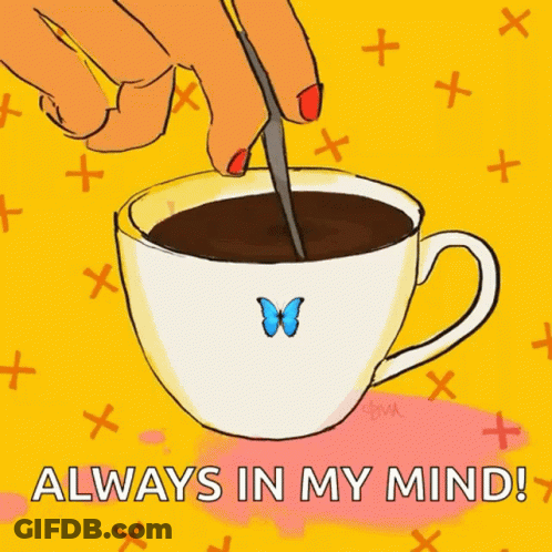 Cat Wrapped In Blanket Next To Coffee And Leaves GIF