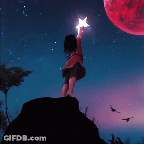 Catch Falling Animated Stars GIF