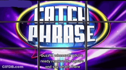 Catch Phrase Game On Purple Background GIF