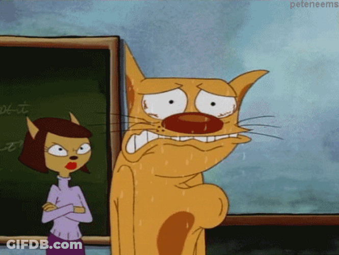 Catdog Nervous Sweat GIF