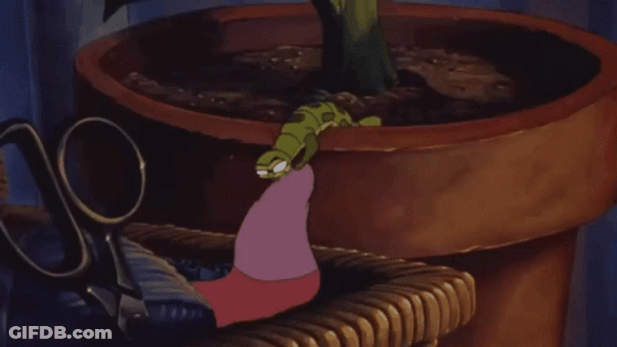 Caterpillar Pulling Cloth GIF