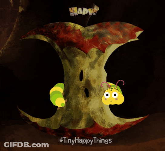 Caterpillar Tiny Happy Things GIF