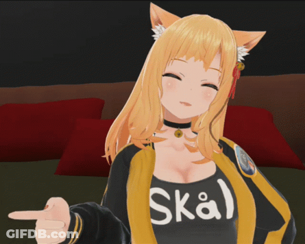 Catgirl Thor Chan Vr Neko Thinking Anime GIF