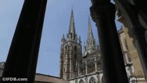 Cathedral View From Balcony With Blue Sky GIF