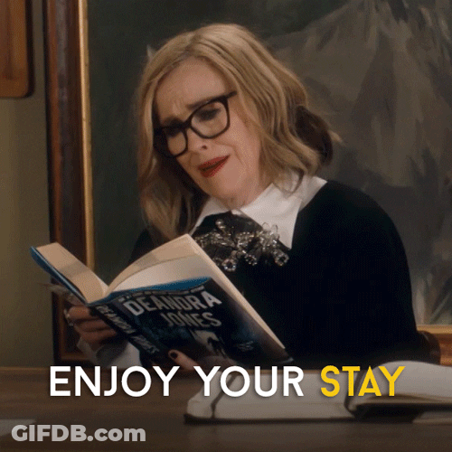 Catherine O'Hara Enjoy Your Stay GIF