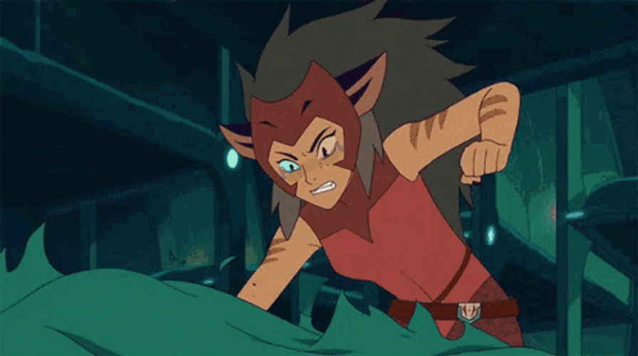 Catra Princesses Of Power Punching GIF