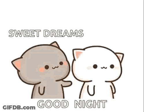 Cats Hugging Saying Sweet Dreams GIF