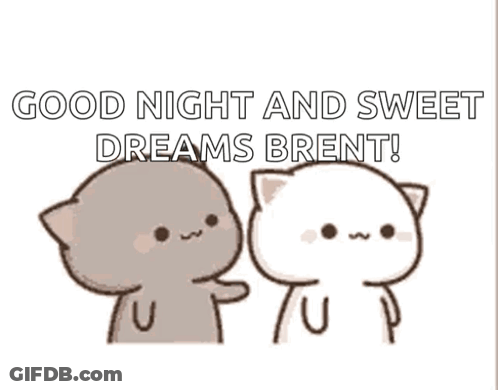 Cats Saying Good Night Brent GIF