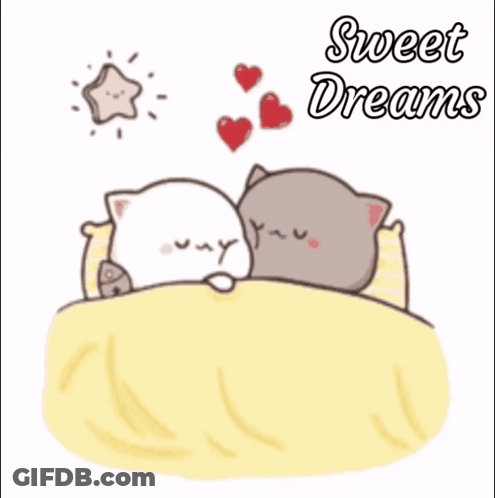 Cats Sleeping With Sweet Dreams GIF