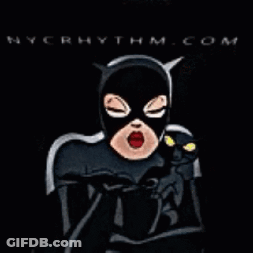 Catwoman Flying Kiss GIF