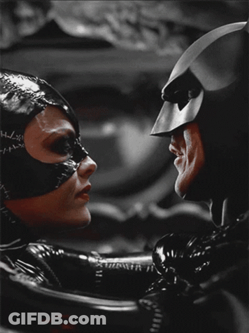 Catwoman Kisses Batman GIF
