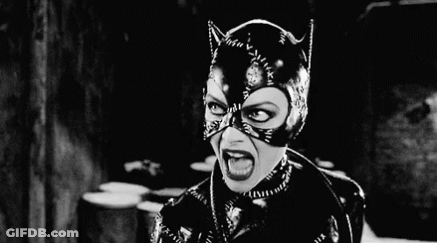 Catwoman Screaming Hate GIF