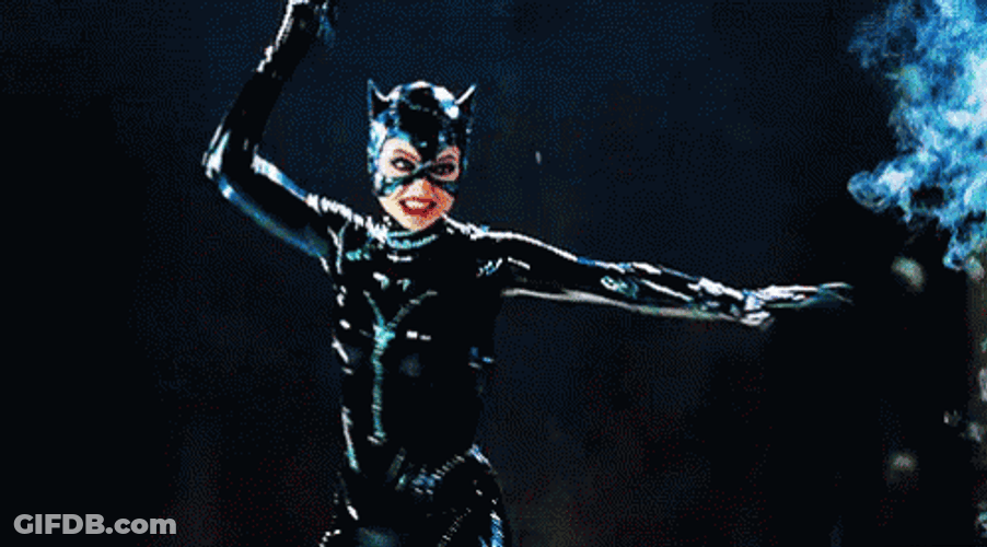 Catwoman Whipping Attackers GIF