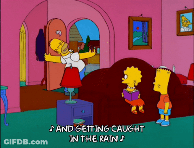 Caught Up In The Rain The Simpsons GIF