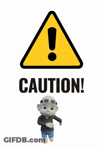 Caution Sign With Exclamation Point GIF