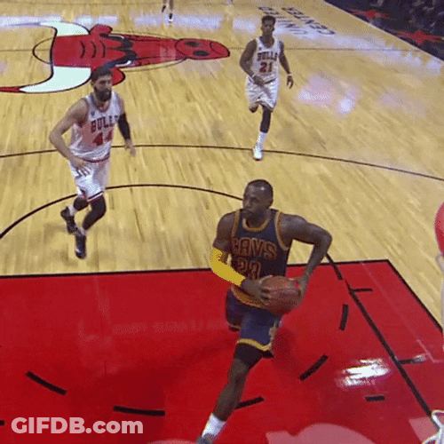 Cavaliers Lebron James Dunk GIF