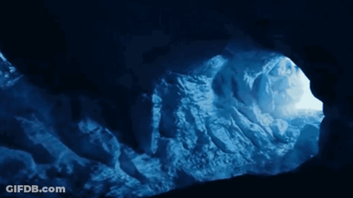 Cave With Light Coming Out GIF