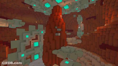 Cave With Red Pillar GIF