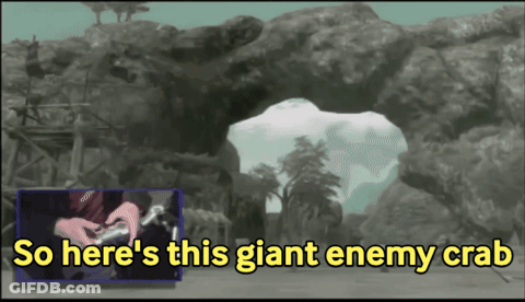 Cave With So Here's This Giant Enemy Crab GIF