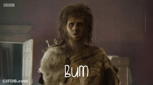 Caveman Saying Bum GIF