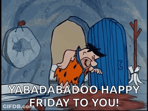 Caveman Saying Yabadabadoo Happy Friday GIF