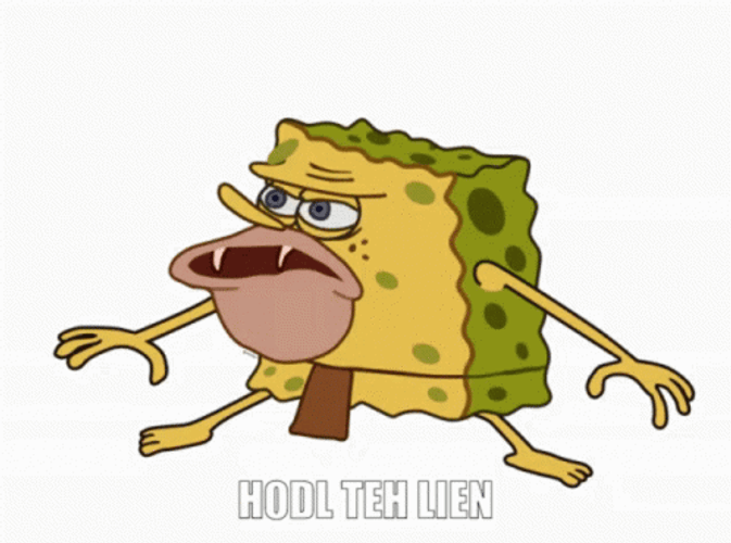 Caveman Spongebob Hodl GIF