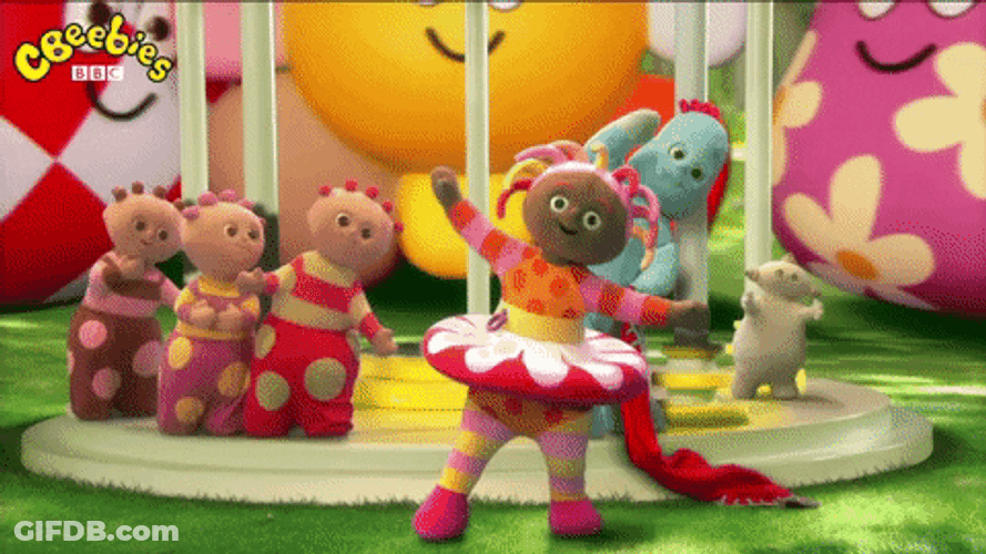 Cbeebies Warming Themselves Up By Dancing GIF