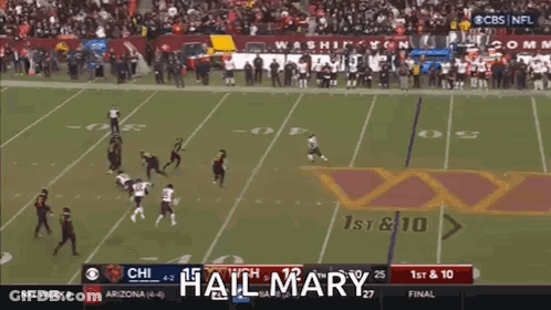 CBS Football Game Hail Mary GIF