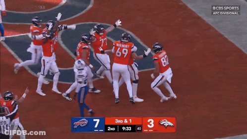 CBS Sports Buffalo Bills Vs Broncos Football GIF
