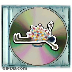 CD Case Sticker Person Fork Pills GIF