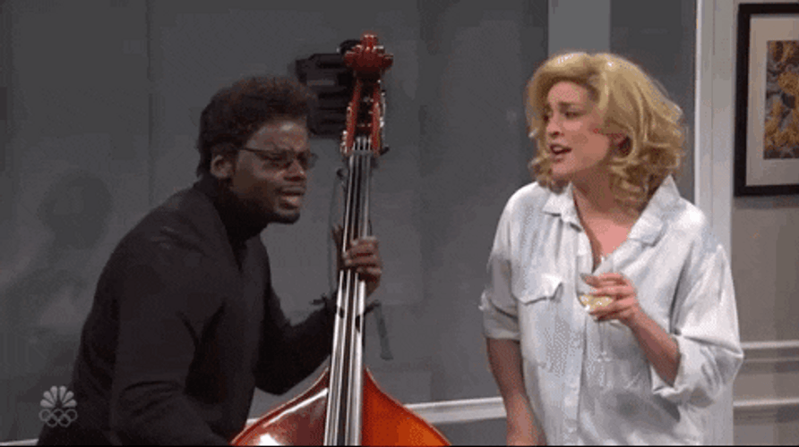 Cecily Strong Jamming To Jazz Music GIF
