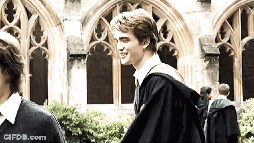 Cedric Diggory Approaching Harry Potter GIF