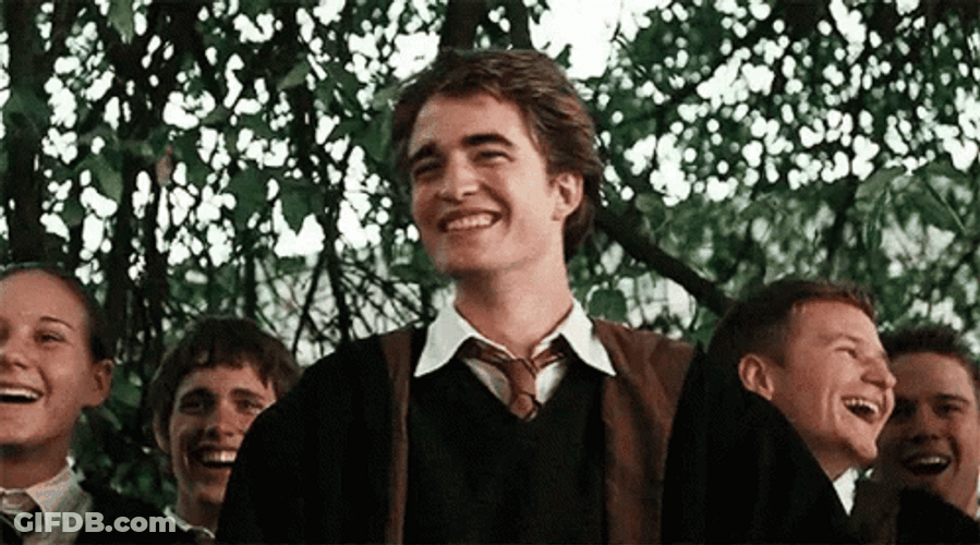 Cedric Diggory Laughing At Someone GIF