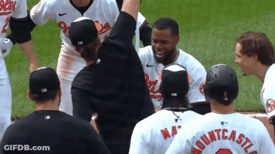 Cedric Mullins Team Celebration GIF