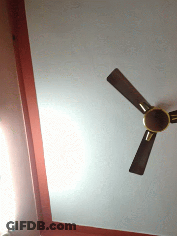 Ceiling Fan With Three Blades GIF