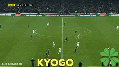 Cel And Hib Soccer Match 1-1 GIF