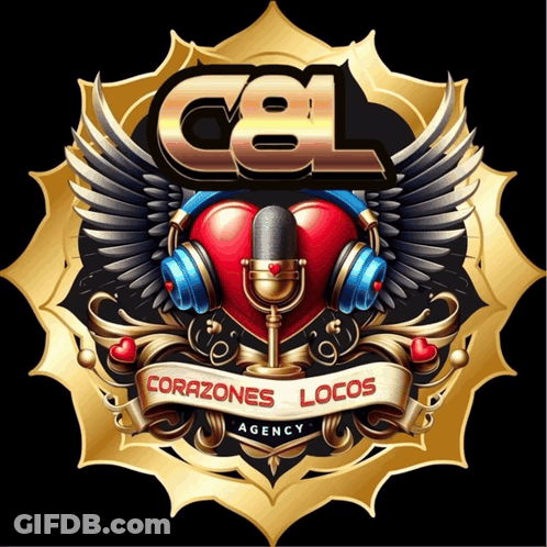 Cel Corazones Locos Agency Logo GIF