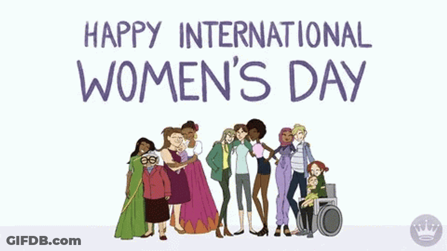 Celebrate Happy Women's Day Hug GIF