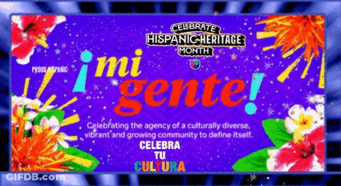 Celebrate Hispanic Heritage Month Poster GIF