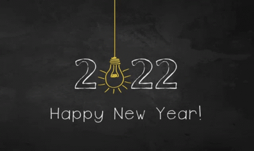 Celebrating Happy New Year 2022 Animation GIF