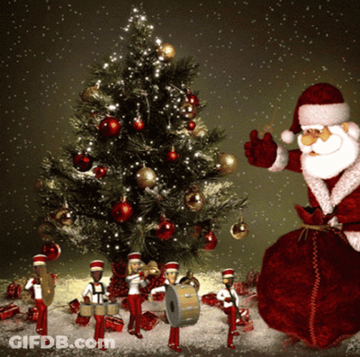 Celebrating Holiday With Santa Claus Christmas Blessings GIF