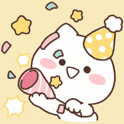 Celebration Party Popper Neko GIF