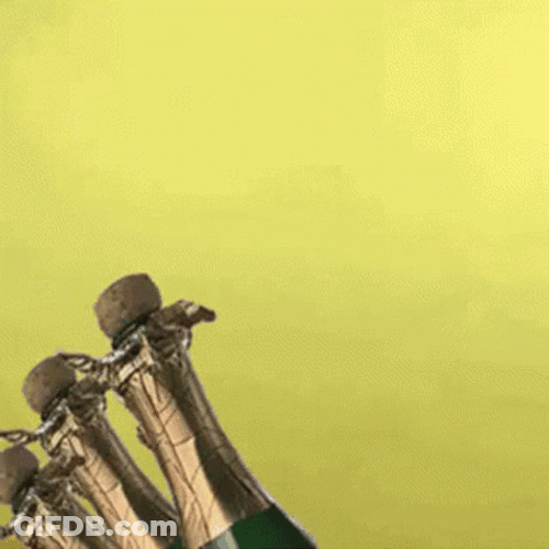 Celebration Popping Champagne GIF