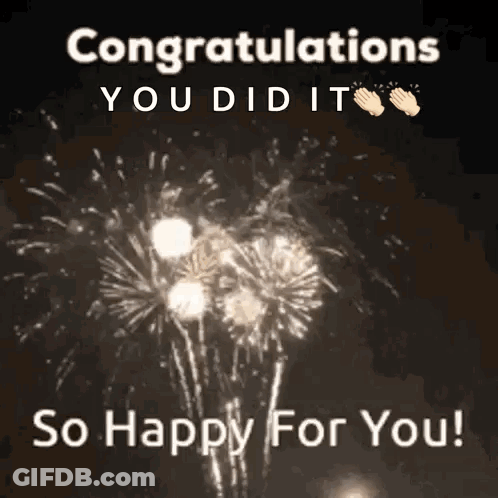 Celebration With Fireworks GIF