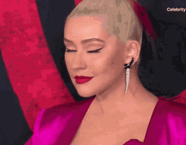 Celebrities Night Christina Aguilera GIF