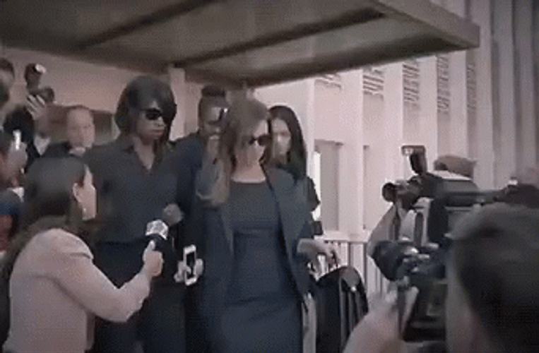 Celebrities Walking Away From Paparazzi GIF